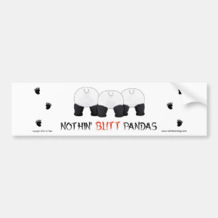 Nothin' Butt Pandas Bumper Sticker