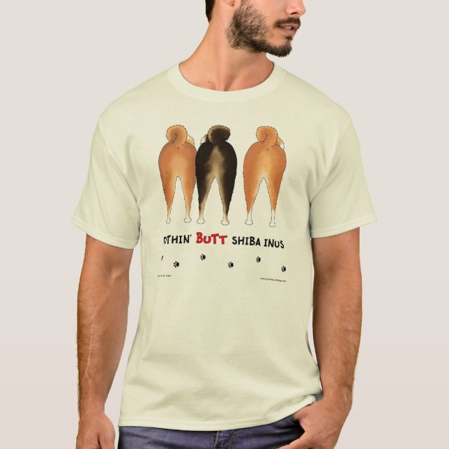 Nothin' Butt Shiba Inus Light Shirt (Front)