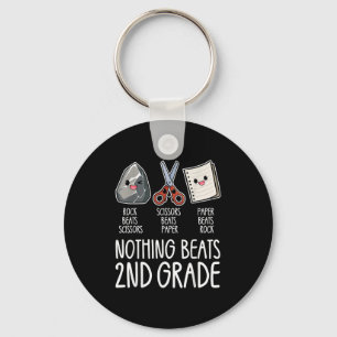 Nothing Beats 2nd Grade Funny Back To School Kids Key Ring