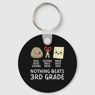 Nothing Beats 3rd Grade for Kids Boys Girls Back Key Ring