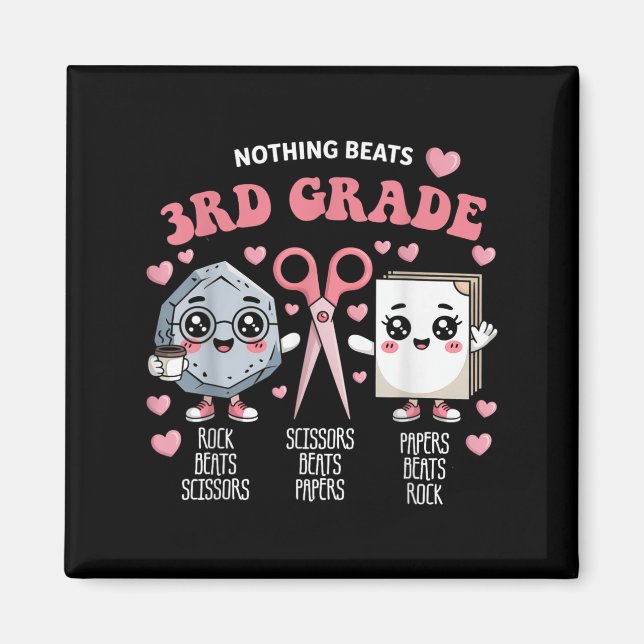 Nothing Beats 3rd Grade Funny Back To School Cute  Magnet (Front)