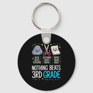 Nothing Beats 3rd Grade Funny Back To School Kids Key Ring