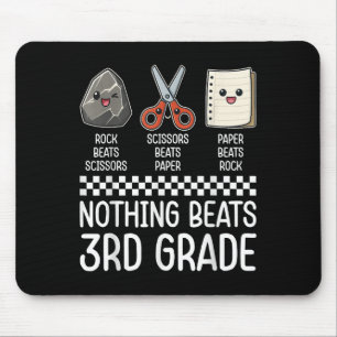 Nothing Beats 3rd Grade Funny Back To School Kids Mouse Pad
