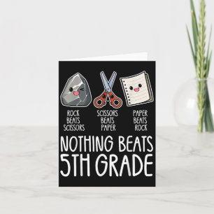Nothing Beats 5th Grade Funny Back To School Kids Card