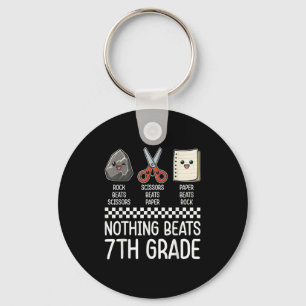 Nothing Beats 7th Grade Funny Back To School Kids Key Ring