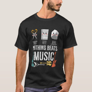 Nothing Beats Music Rock Paper Scissors Funny Rock T-Shirt