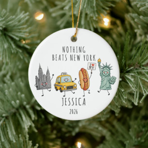 Nothing Beats New York Personalised NYC Ceramic Ornament