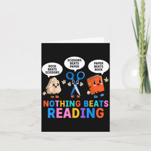Nothing beats reading funny book lover  card