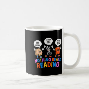 Nothing beats reading funny book lover coffee mug