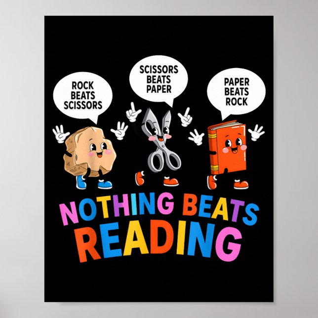 Nothing beats reading funny book lover  poster (Front)