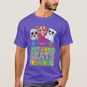 Nothing Beats Reading Rock Scissors Paper T-Shirt