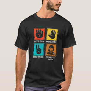 Nothing Beats Waitress Cool Restaurant Food Server T-Shirt