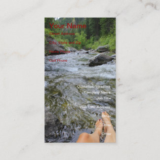 Nothing Better Than a Cold Mountain Stream Business Card