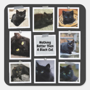 Nothing Better Then A Black Cat Square Sticker