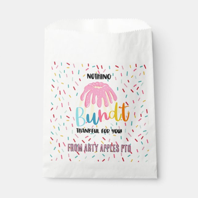 nothing bundt thankful for you cake  favour bag (Front)