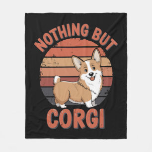 Nothing But Corgi Fleece Blanket