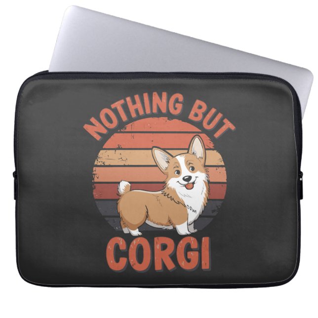 Nothing But Corgi Laptop Sleeve (Front)