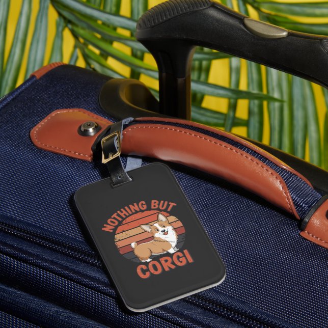 Nothing But Corgi Luggage Tag (Front Insitu 1)