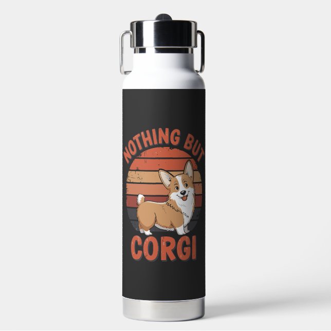 Nothing But Corgi Water Bottle (Front)