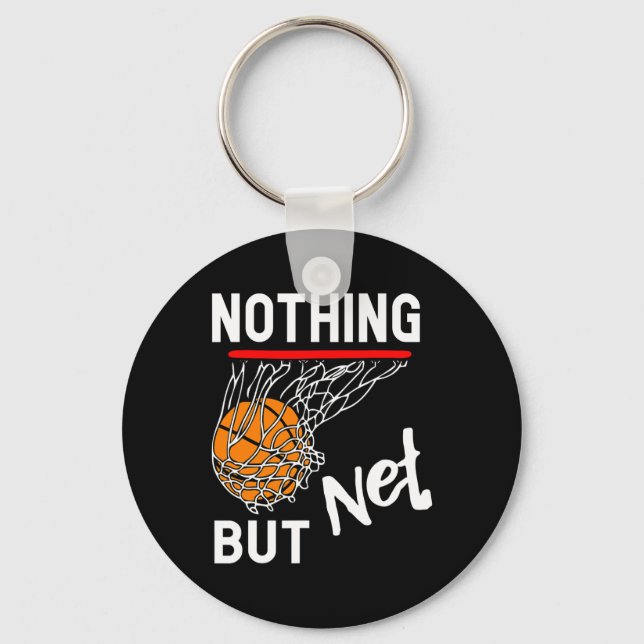 Nothing But Net Bysketbyll  Key Ring (Front)