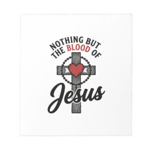 Nothing But The Blood Of Jesus Vintage Cross Shirt Notepad