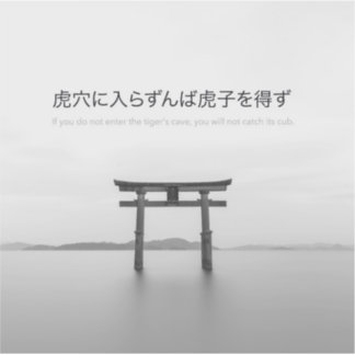 Nothing can be achieved without effort japanese