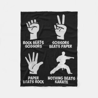 Nothing Can Beats Karate Custom Gift Fleece Blanket