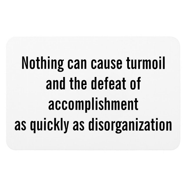 "Nothing can cause turmoil..." Magnet (Horizontal)