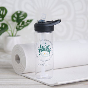 Nothing Comes From Nothing - The White Lotus Water Bottle