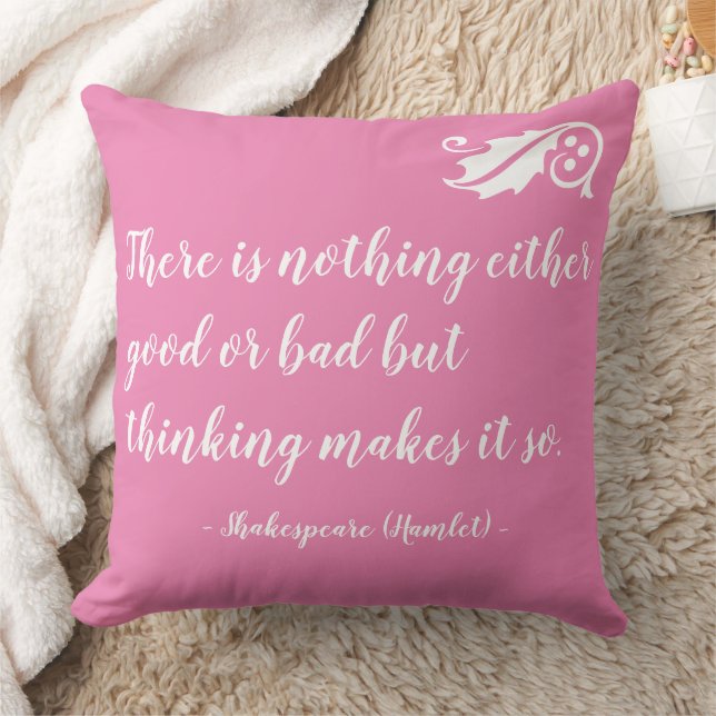 Nothing Either Good Bad but Thinking Shakespeare Cushion (Blanket)