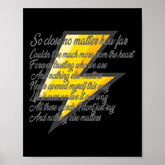 Nothing Else S (lyrics) Sticker  Poster (Front)