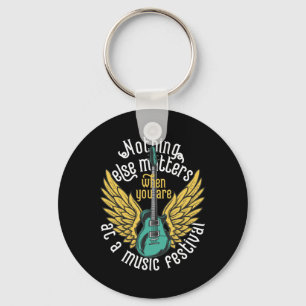 Nothing Else S - Music Festival Winged Guitar Tee Key Ring