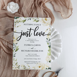 Nothing Fancy Floral Cheap Wedding Invitation  