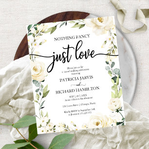 Nothing Fancy Floral Cheap Wedding Invitation  