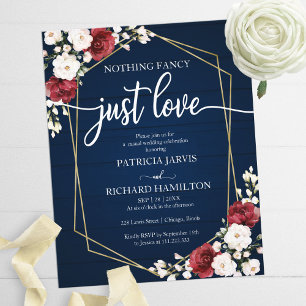 Nothing Fancy Geometric Budget Wedding Invitations