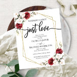 Nothing Fancy Geometric Budget Wedding Invitations<br><div class="desc">Beautiful and inexpensive burgundy floral geometric wedding invitations. Easy to personalize with your details. PLEASE NOTE: The envelopes are NOT INCLUDE; affordable A7 envelopes are available to purchase separately. CUSTOMIZATION: If you need design customization, please contact me through the chat; if you need information about your order, shipping options, etc.,...</div>