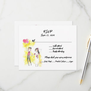 Nothing fancy just Love and an open bar RSVP Card