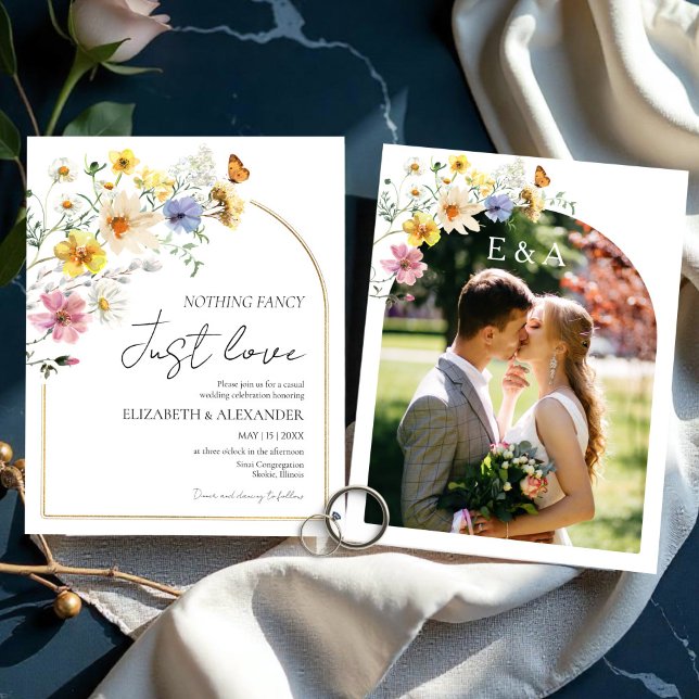 Nothing Fancy Just Love | Boho Wedding Invitation (Creator Uploaded)