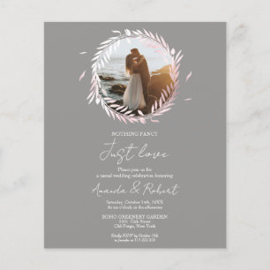 Nothing Fancy Just Love Budget Wedding Invitation