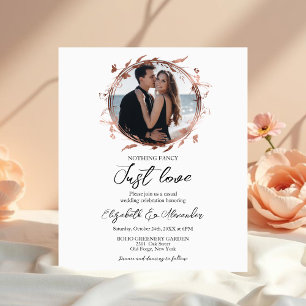 Nothing Fancy Just Love Budget Wedding Invitation