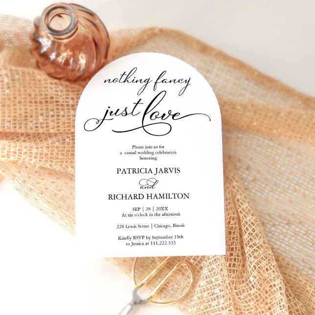 Nothing Fancy Just Love Casual Elopement Invite (Creator Uploaded)