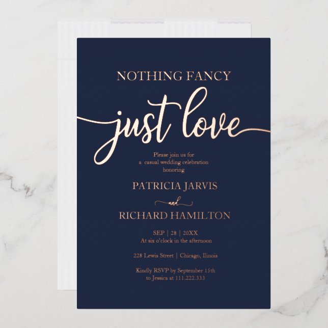 Nothing Fancy Just Love Casual Wedding (Envelope)