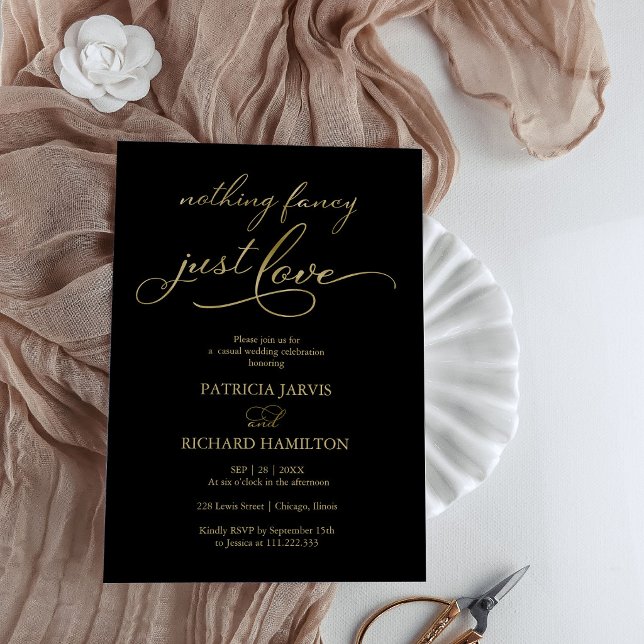 Nothing Fancy Just Love Casual Wedding Invitation (Creator Uploaded)
