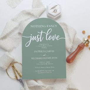 Nothing Fancy Just Love Casual Wedding Invitation
