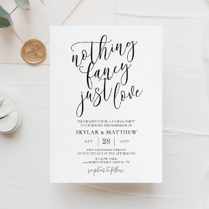 Nothing fancy just love casual Wedding Invitation