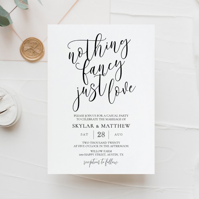 Nothing fancy just love casual Wedding Invitation (Creator Uploaded)