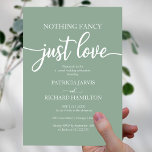 Nothing Fancy Just Love Casual Wedding Invitation<br><div class="desc">Nothing Fancy Just Love Casual Wedding Invitation</div>