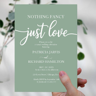 Nothing Fancy Just Love Casual Wedding Invitation