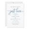 Nothing Fancy Just Love Casual Wedding Invitation
