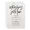Nothing fancy just love casual Wedding Invitation